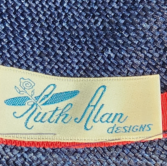 Ruth Alan Designs Navy Hat with Feathers and Rhinestones - Picture 12 of 12